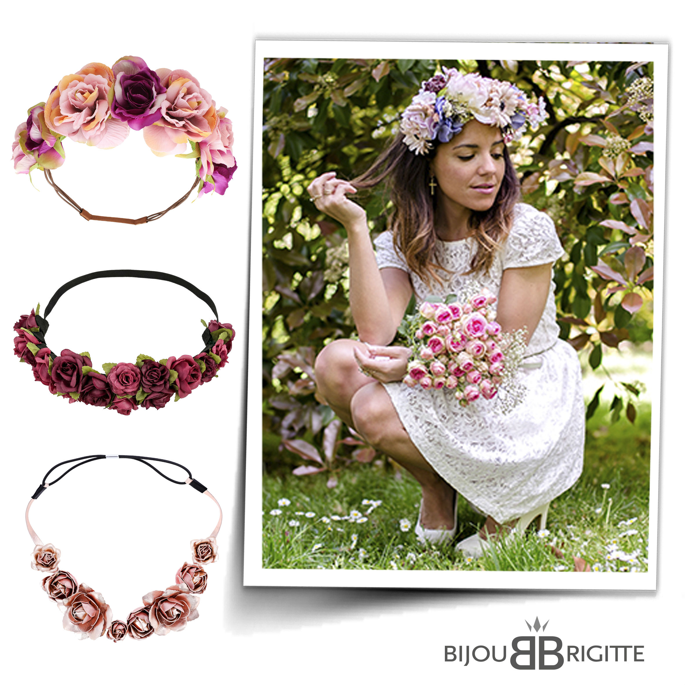 bijou brigitte diademas flores