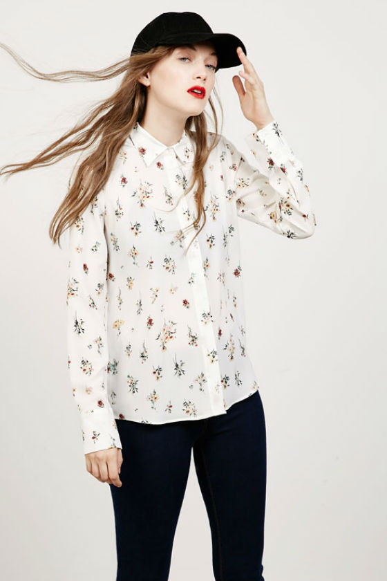 print-flora-bershka-camisa