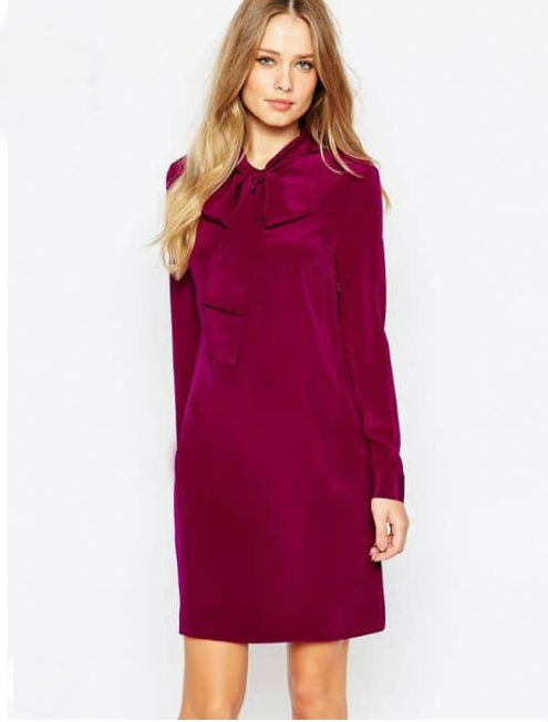 Vestido túnica con lazada yanka