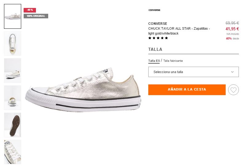 zapatillas converse metalizada