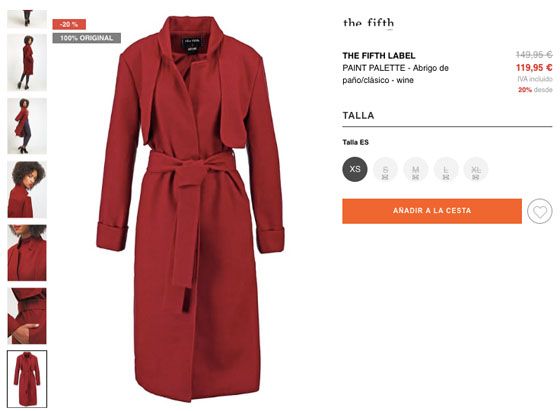 abrigo rojo colección 