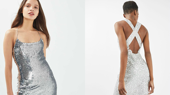 vestidos metalicos topshop