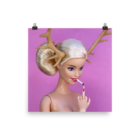 trophy wife barbie  poster
