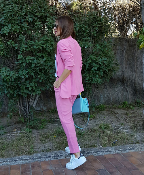 Paula Echevarría viste de Primark con un traje de rosa colección verano - Modalia.es