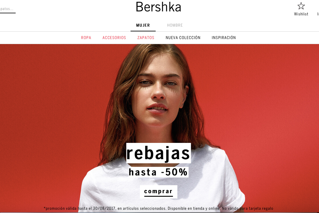 Bershka en rebajas de verano