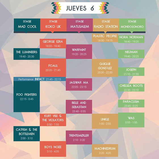 horario mad cool