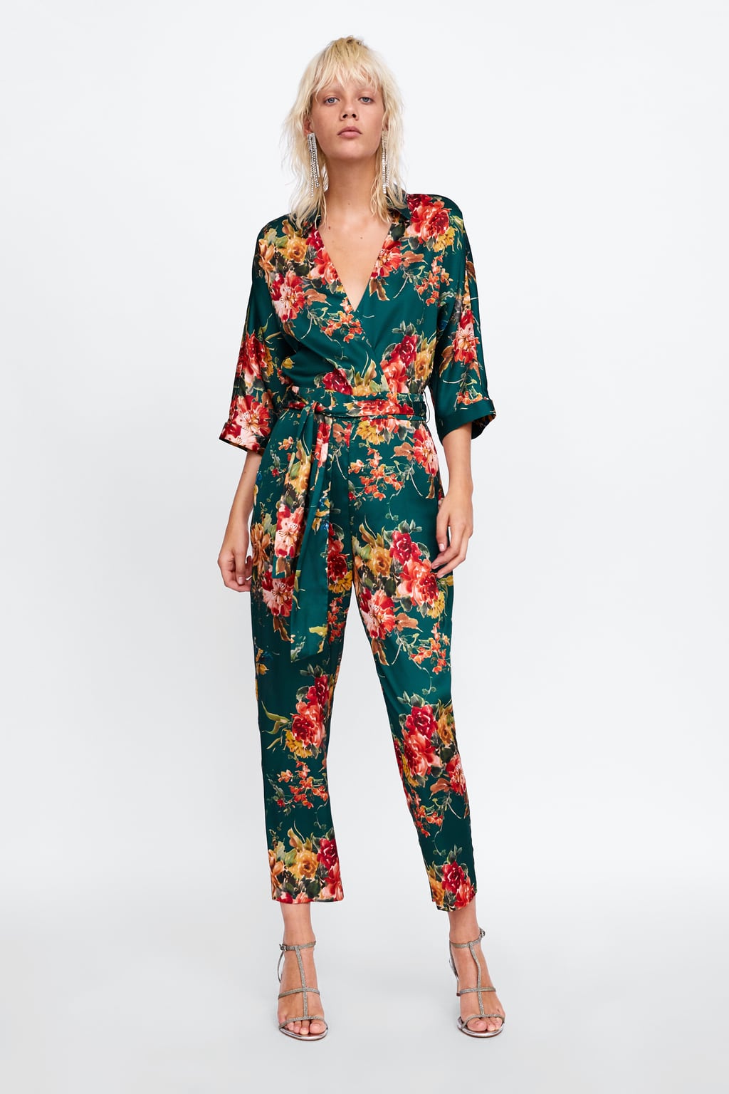 Jumpsuit Mono Flores Zara ZARA NEW WOMAN LONG FLORAL PRINT