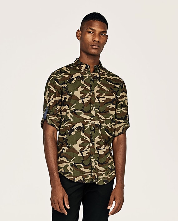 camisas estampadas Zara camuflaje militar
