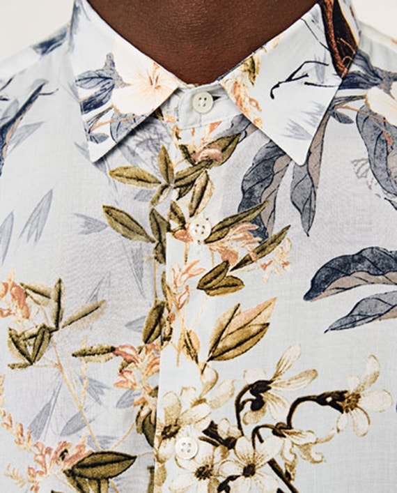 Zara hombre, camisas de estampados florales, animales, Modalia.es