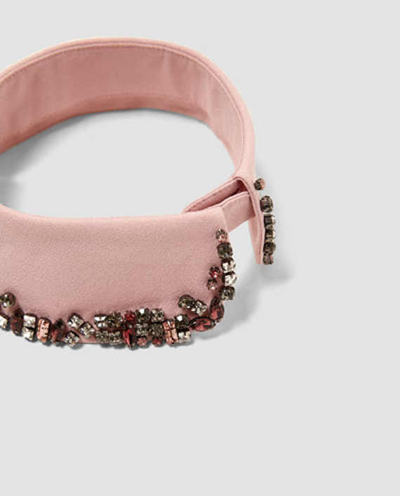 collar de cuello de zara rosa