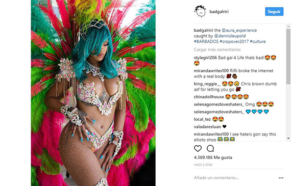 instagram Rihanna carnaval Barbados