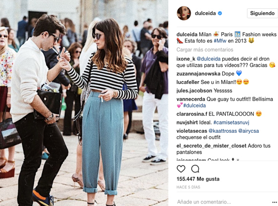 Dulceida instagram look azul celeste