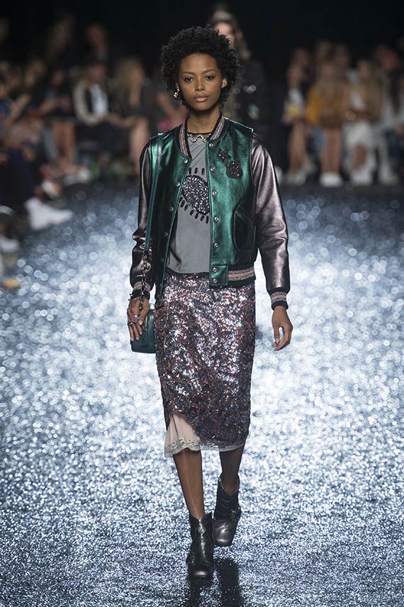 falda brillante Coach