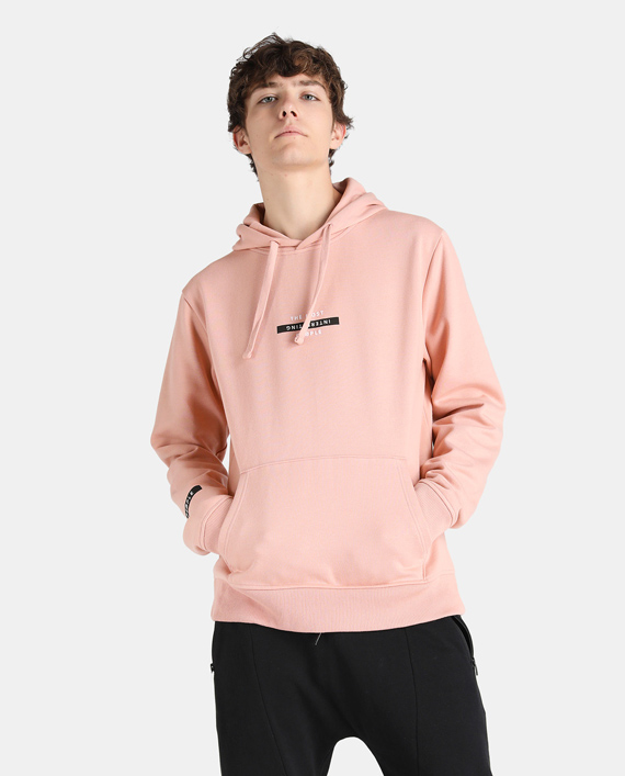 Sudadera de hombre Green Coast rosa con capucha