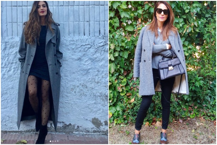 abrigo gris zara