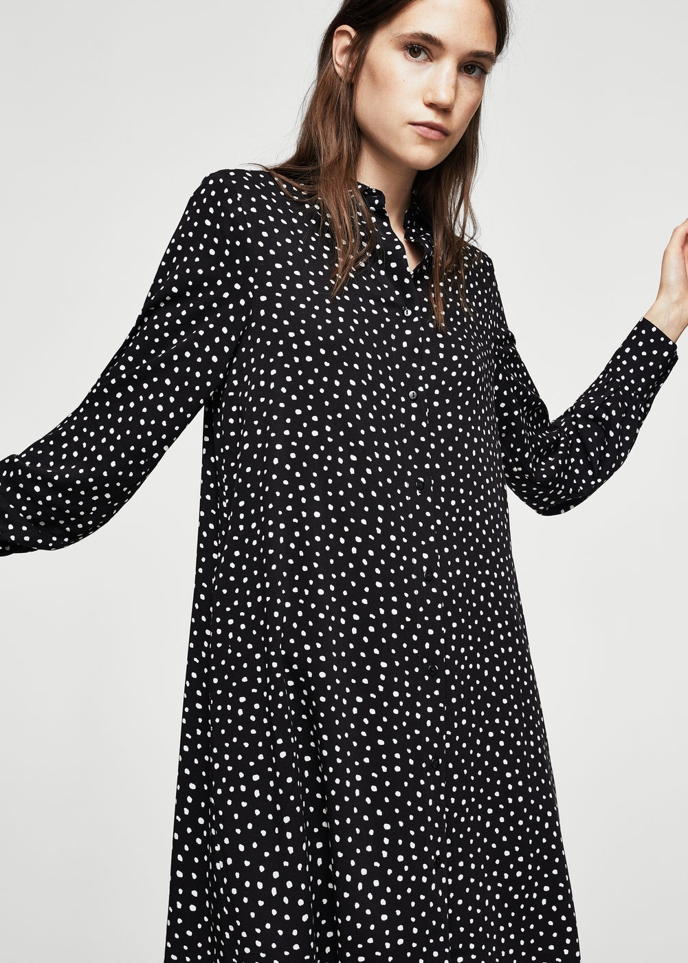 vestido lunares camisero