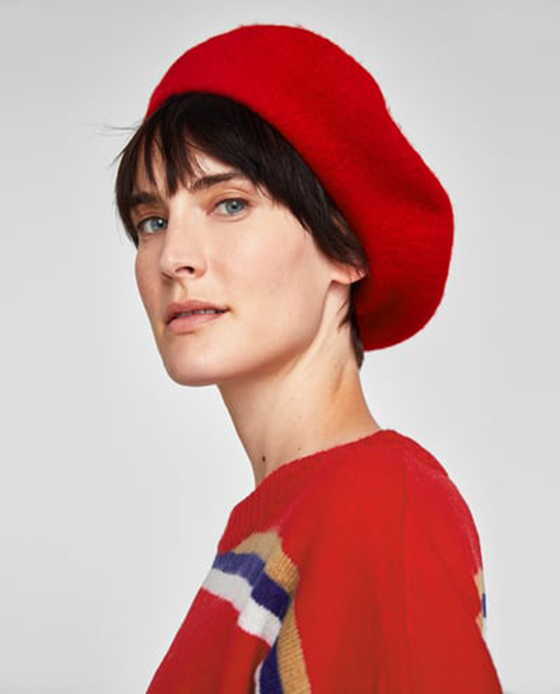 boina zara roja primavera 2018