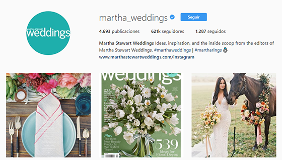 cuenta instagram boda Martha