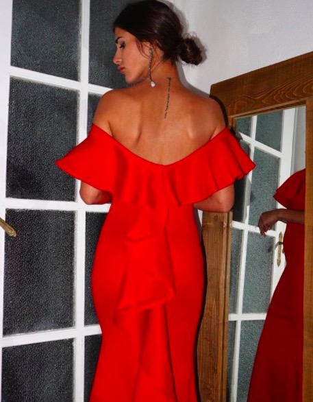vestido rojo asos mery