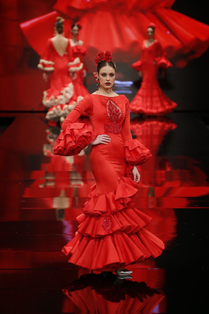 vestido rojo flamenca