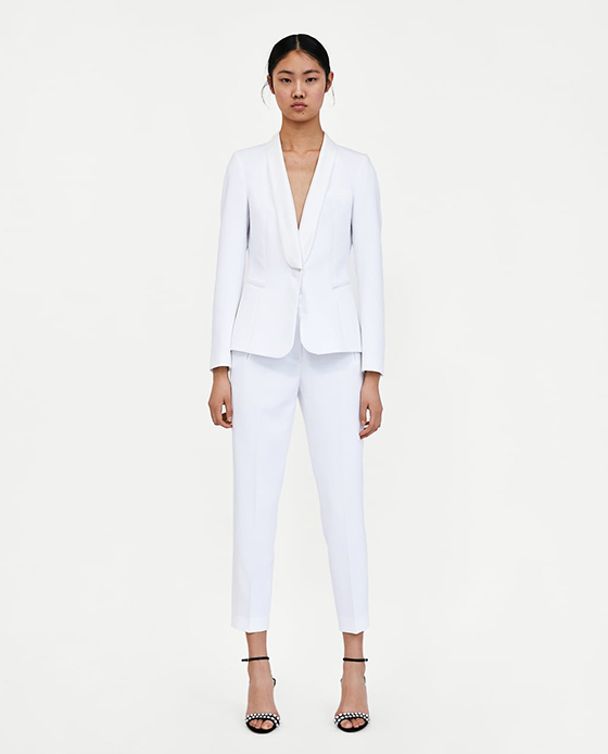 traje blanco zara