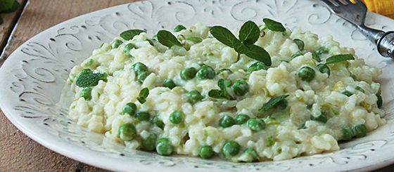 risotto guisantes