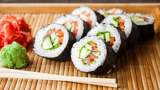sushi verduras