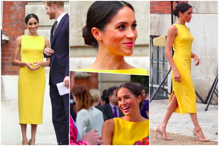 meghan markle vestido amarillo