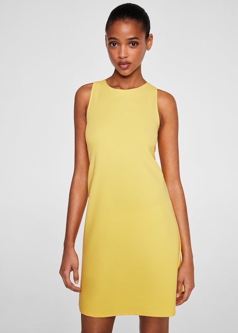 vestido amarillo mango