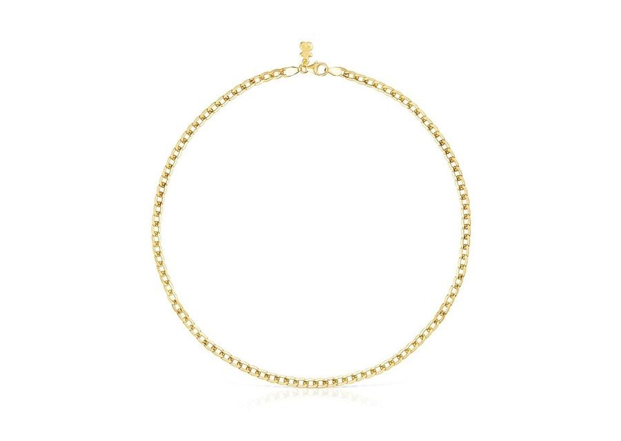 Cadena Tous Chain con anillas de media caña color oro
