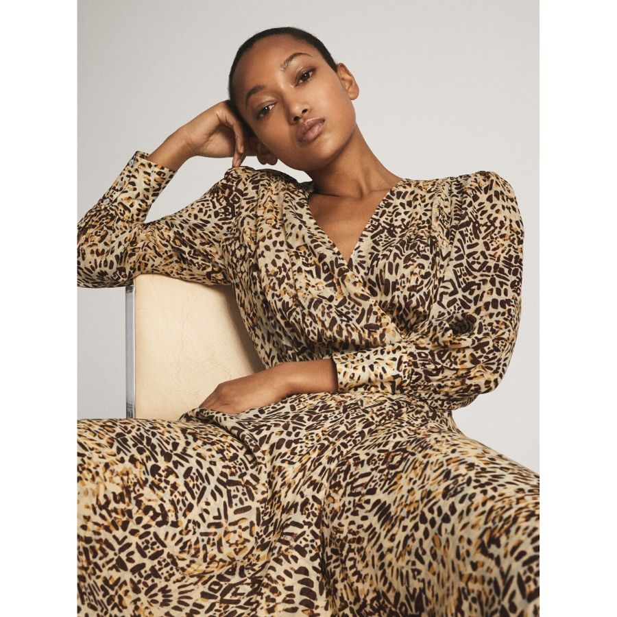 Vestidos Invitada Boda Vestido Cruzado Massimo Dutti Vestidos