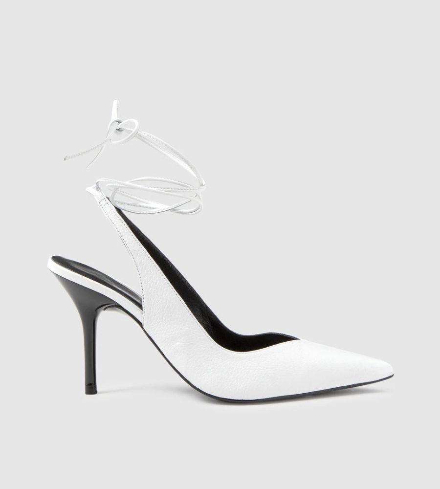 Zapatos de salón de mujer Gloria Ortiz en piel de color blanco