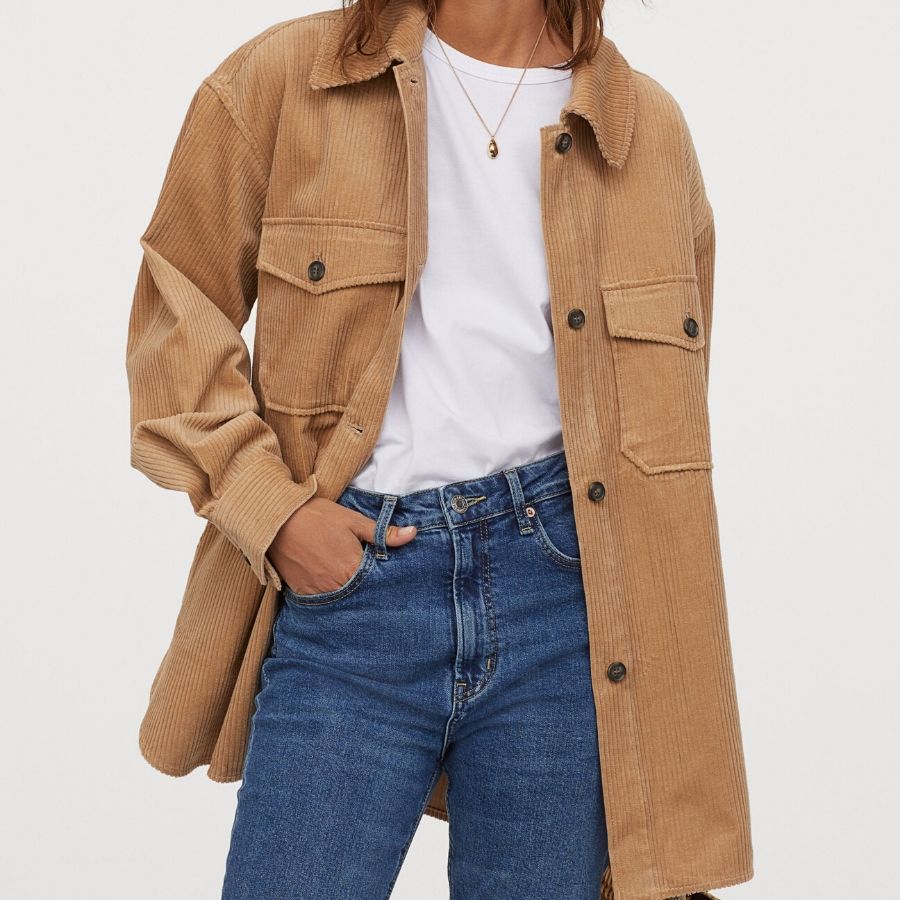 Chaqueta camisera larga de H&M