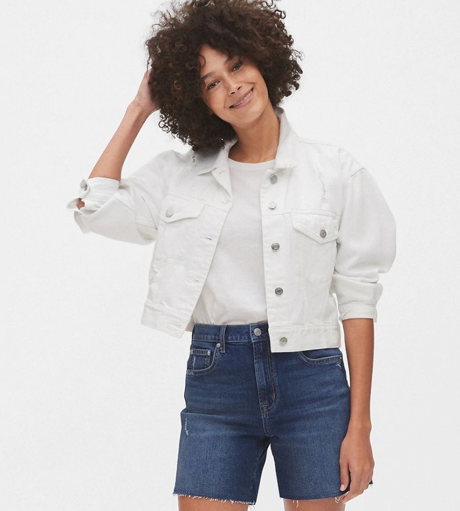 Short vaquero de mujer con rotos GAP 49.95€