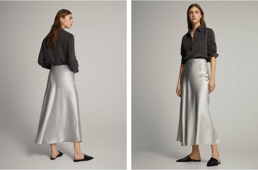 La falda ´midi´ que estiliza en Massimo Dutti - Modalia.es