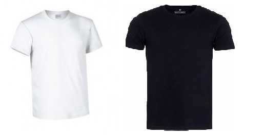 Camiseta blanca y negra