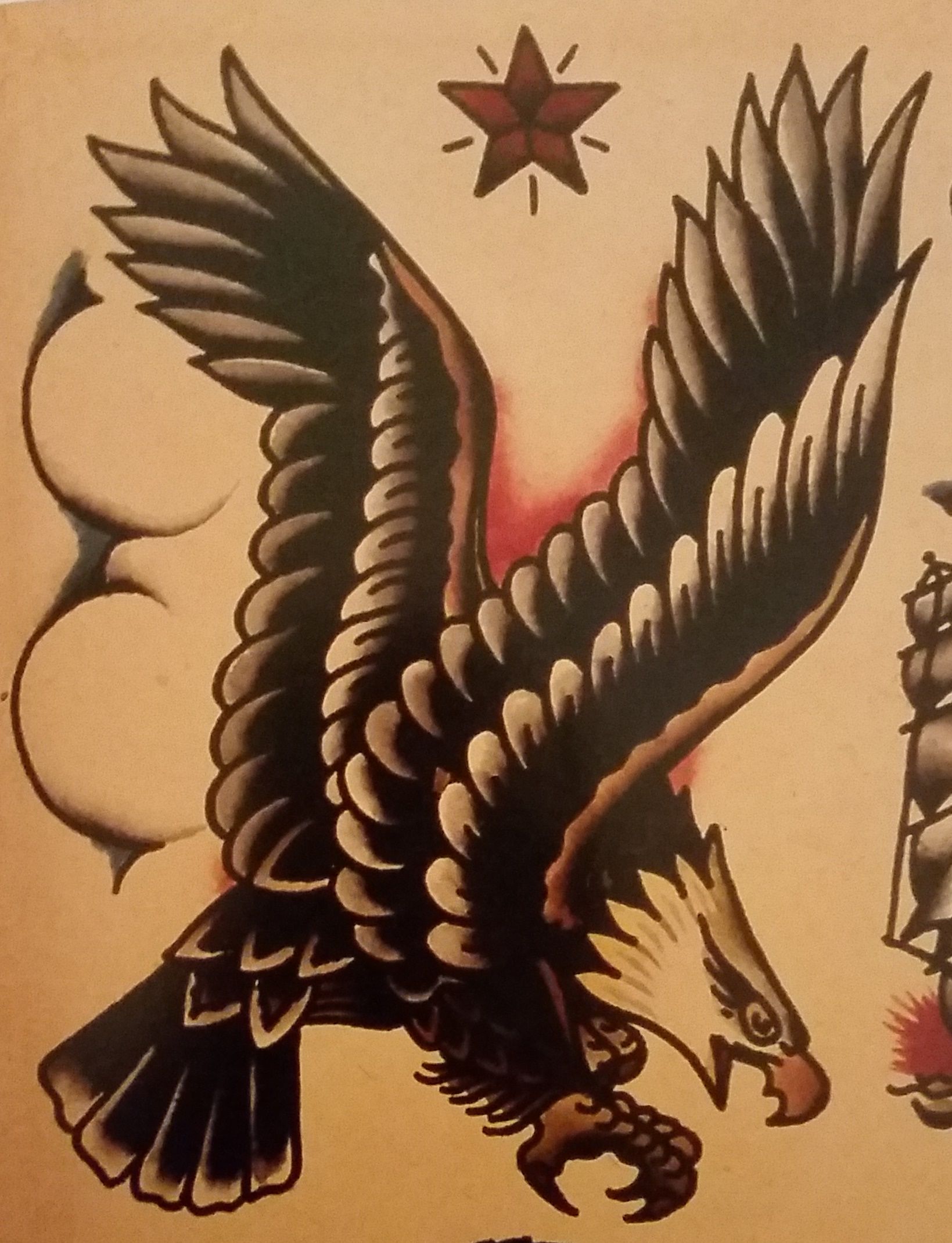 sailor jerry tatuaje águila estilo americana