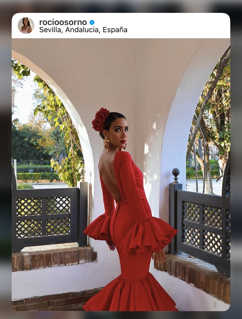 Vestido rojo de flamenca de la nueva colección de Rocío Osorno