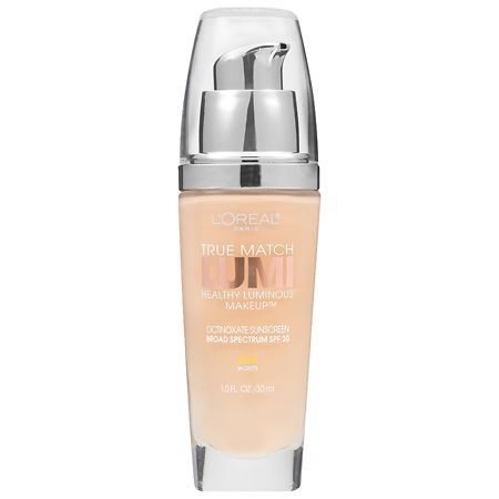 L'Oréal Paris True Match Lumi Healthy Luminous Makeup: Con una mezcla única de ingredientes hidratantes y luminosos, esta base proporciona una cobertura ligera a media y deja la piel con un brillo saludable y radiante.
